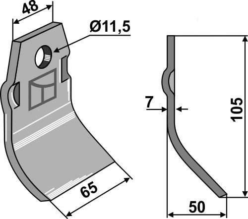 Klinge 105x65mm