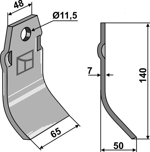 Klinge 140x65mm