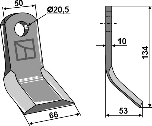 Y-Messer 134x50mm