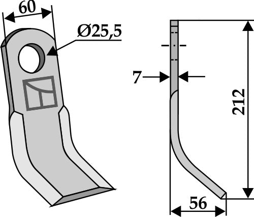 Y-Messer 212x60mm