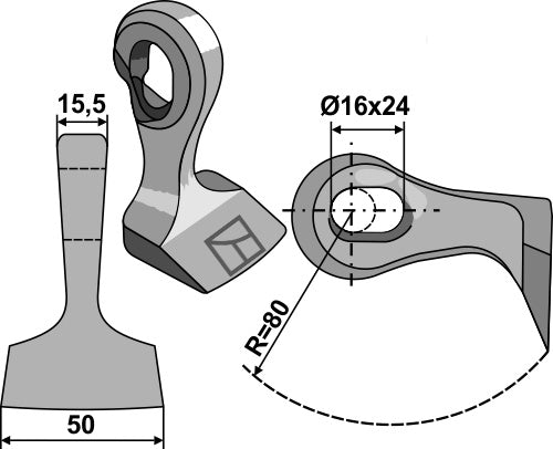 Hammerschlegel 50x15,5mm - Schnell-Wechsel-System