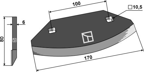 Futtermischwagenmesser - Hartmetall beschichtet