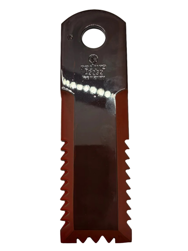 20 Stück Schlegelmesser, 173x50x4,0/18,1, gerade, dreiseitig, gezahnt