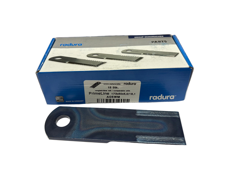 15 Stück Schlegelmesser, Prime Line, beschichtet , 173x50x5/18,1