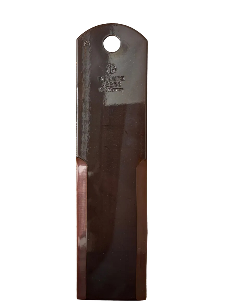 25 Stück Gegenmesser, 195x50x3, gerade, beidseitig geschliffen - rot