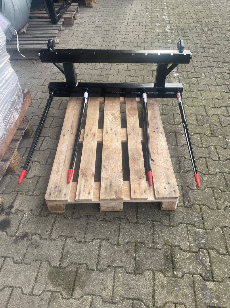 Ballengabelträger mit Aufnahmen für Palettengabeln