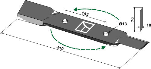 Mähermesser 410mm - links