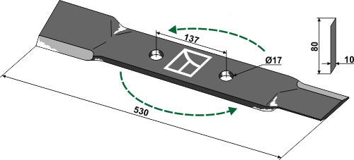 Mähermesser 530mm - links