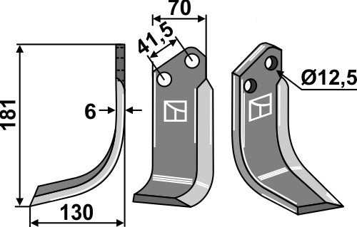 Fräsmesser 181x70mm, links